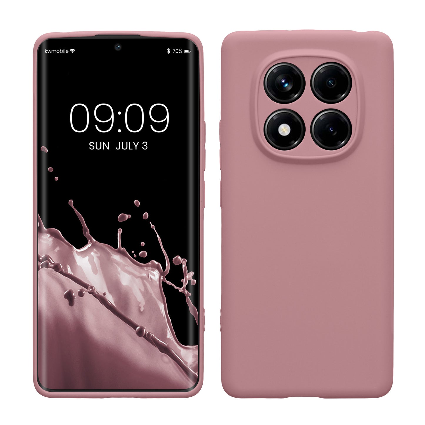 kwmobile Handyhülle kompatibel mit Xiaomi Redmi Note 14 Pro 4G Hülle - Handy Case aus weichem Silikon in Altrosa matt Altrosa matt  
