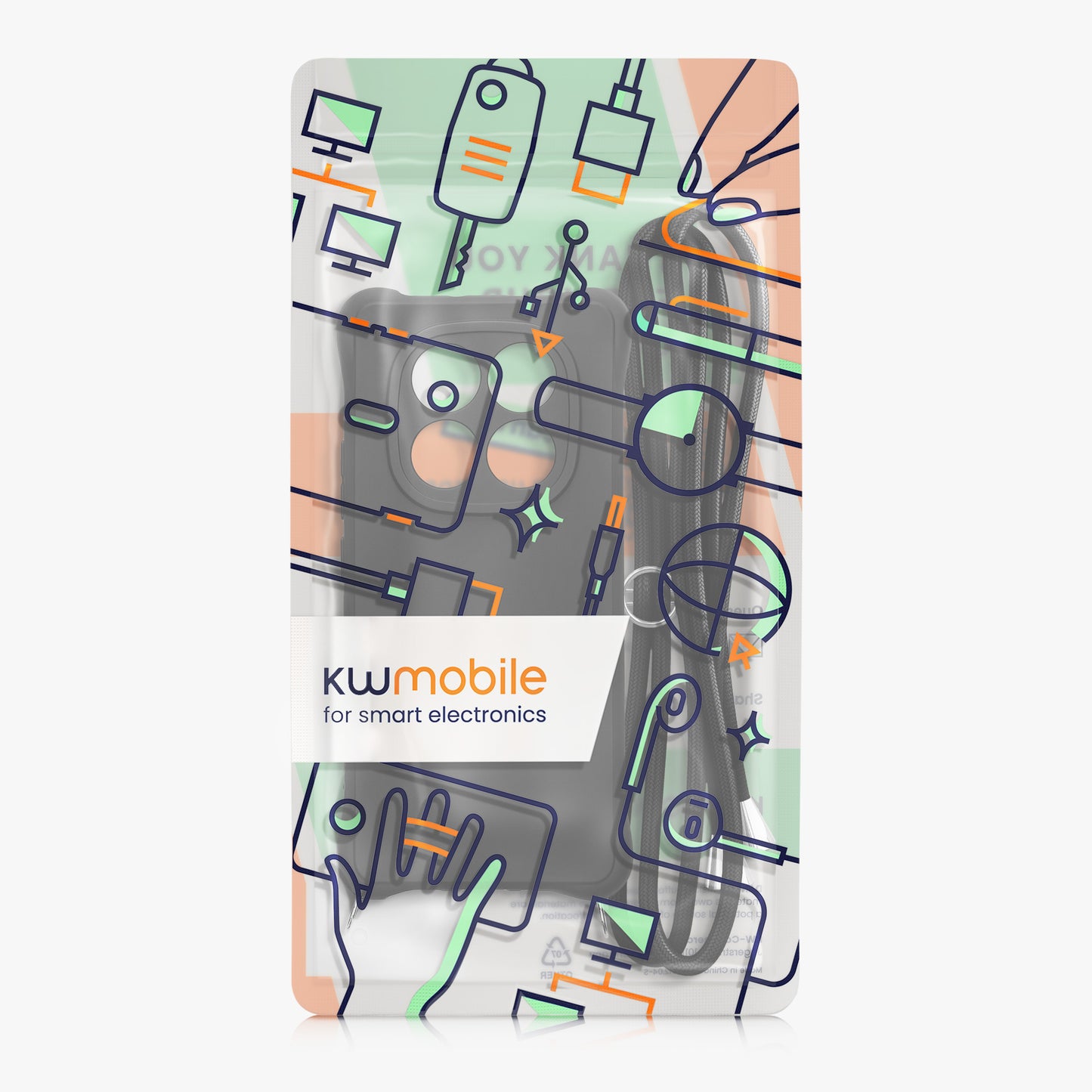 kwmobile Necklace Case kompatibel mit Xiaomi Redmi Note 14 Pro 5G / Poco X7 Hülle - Cover mit Kordel zum Umhängen - Schutzhülle