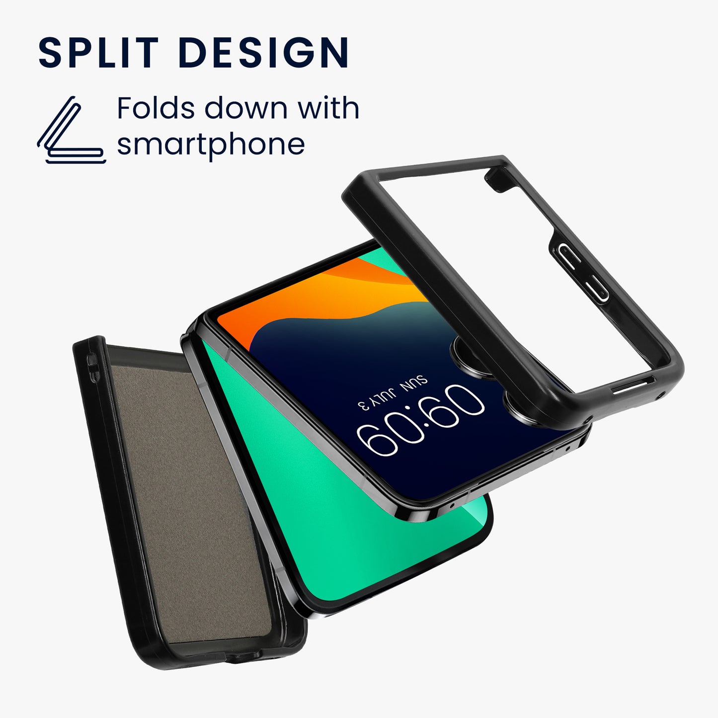 kwmobile Flip Hardcase kompatibel mit Xiaomi MIX Flip - Hülle für Foldable Handy - Handyhülle