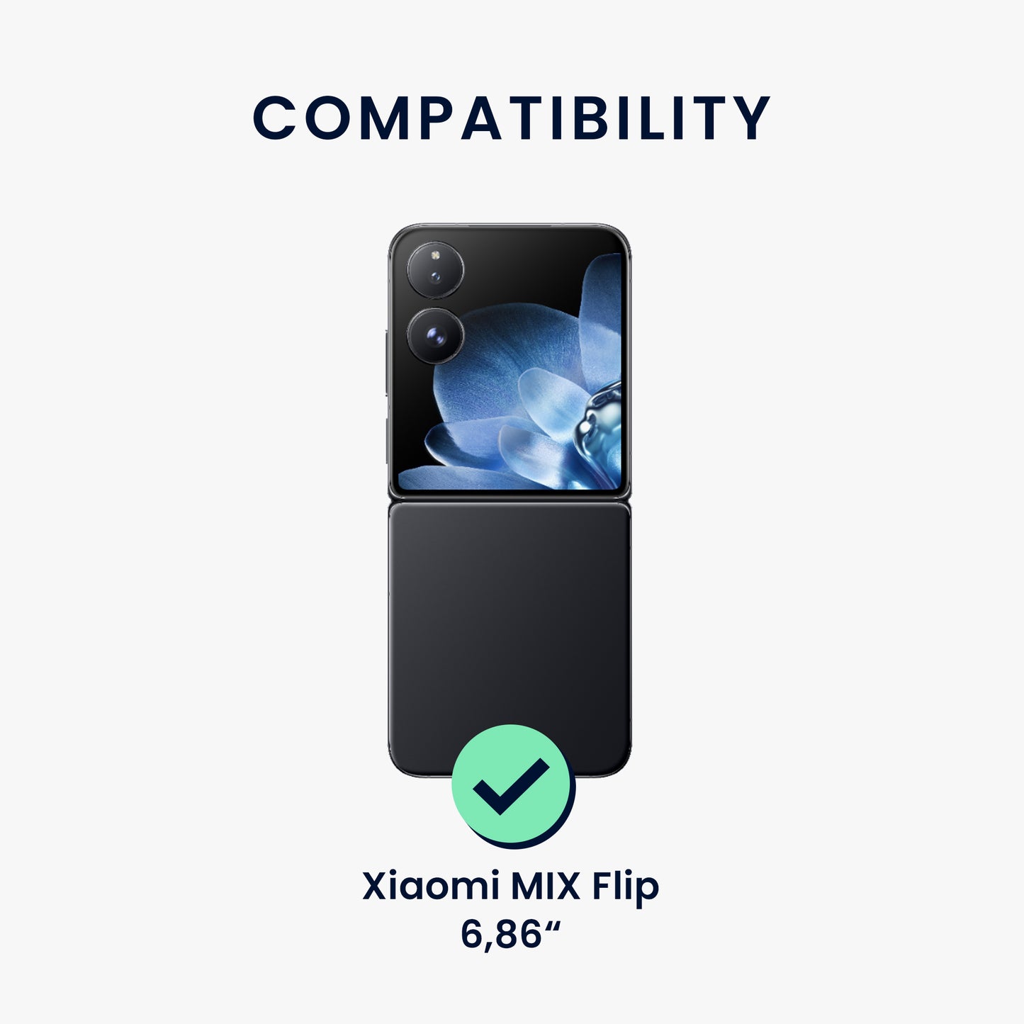 kwmobile Flip Hardcase kompatibel mit Xiaomi MIX Flip - Hülle für Foldable Handy - Handyhülle