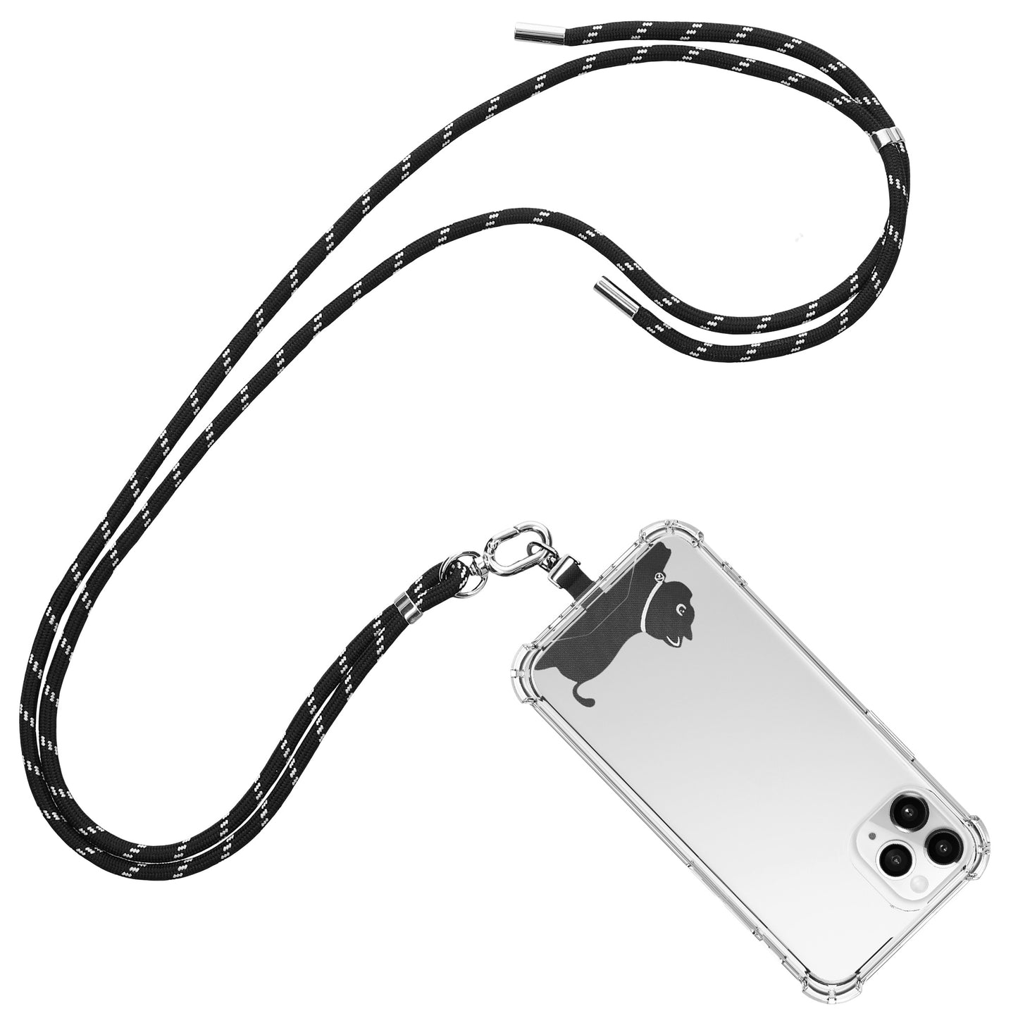 kwmobile Universal Handykette aus Nylon - universale Umhängekette für Smartphone - verstellbares Handyband zum Umhängen