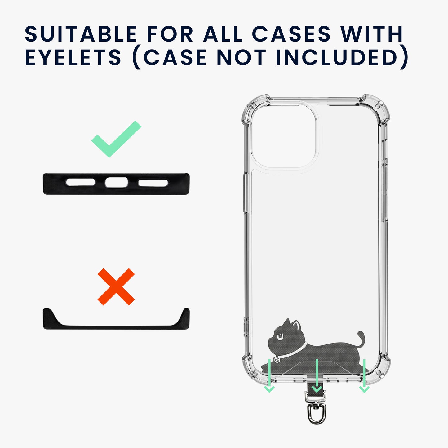 kwmobile Universal Handykette aus Nylon - universale Umhängekette für Smartphone - verstellbares Handyband zum Umhängen