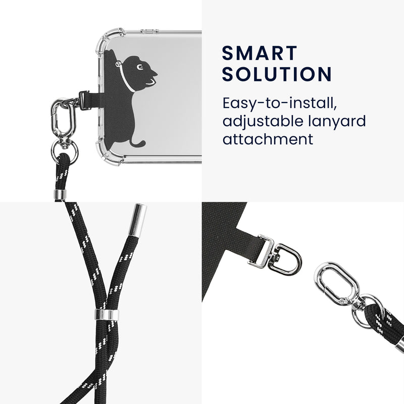kwmobile Universal Handykette aus Nylon - universale Umhängekette für Smartphone - verstellbares Handyband zum Umhängen