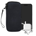 kwmobile Handytasche für XXL - 7" Hülle - Cord und Neopren Tasche mit Handschlaufe - Case 17,8 x 8,5 cm Innenmaße - Handyhülle in Marineblau Marineblau XXL 