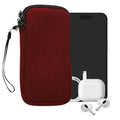 kwmobile Handytasche für XXL - 7" Hülle - Cord und Neopren Tasche mit Handschlaufe - Case 17,8 x 8,5 cm Innenmaße - Handyhülle in Tawny Red Tawny Red XXL 