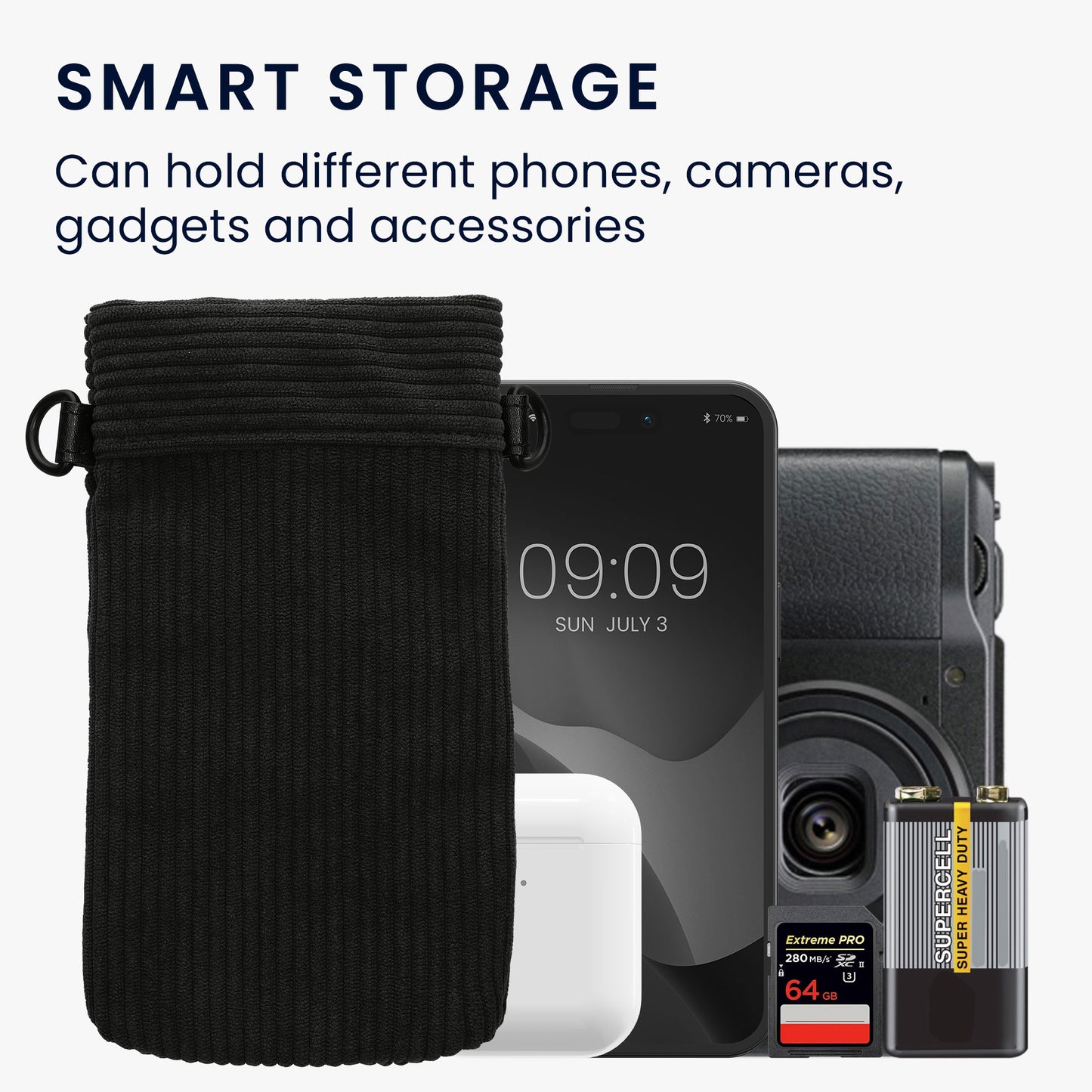 kwmobile Necklace Case für 7" Handyhülle Handytasche 17,8 x 8,5 cm Innenmaße Schutzhülle