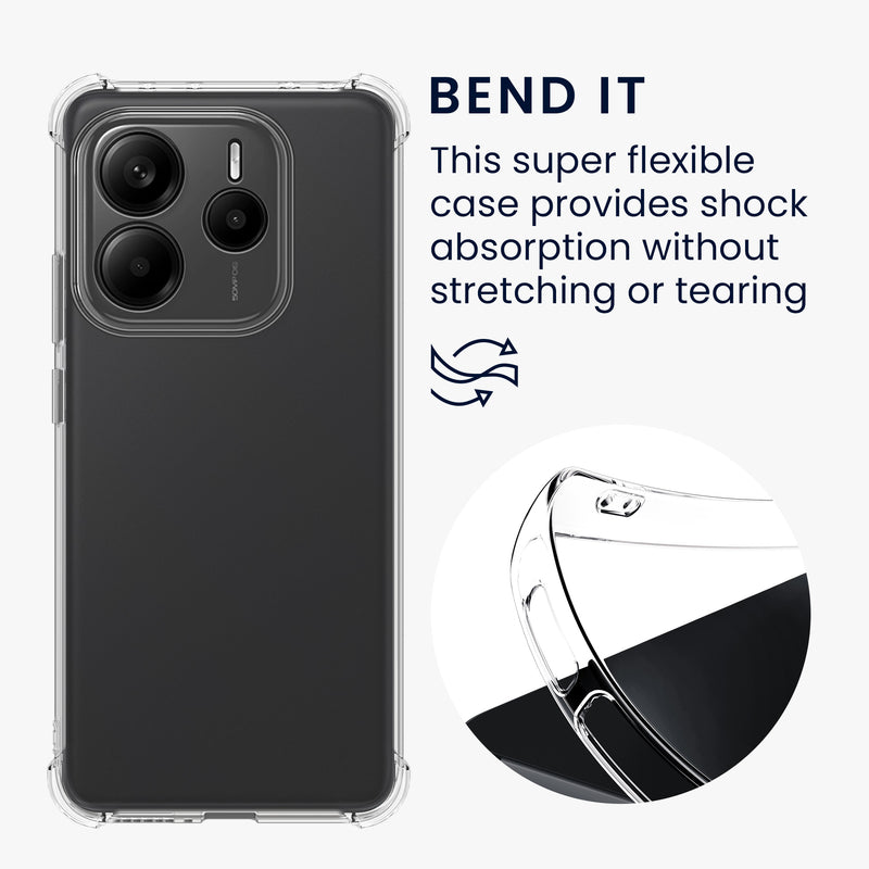 kwmobile Hülle kompatibel mit Xiaomi Redmi Note 14 5G - Ecken Schutz - Schutzhülle Cover