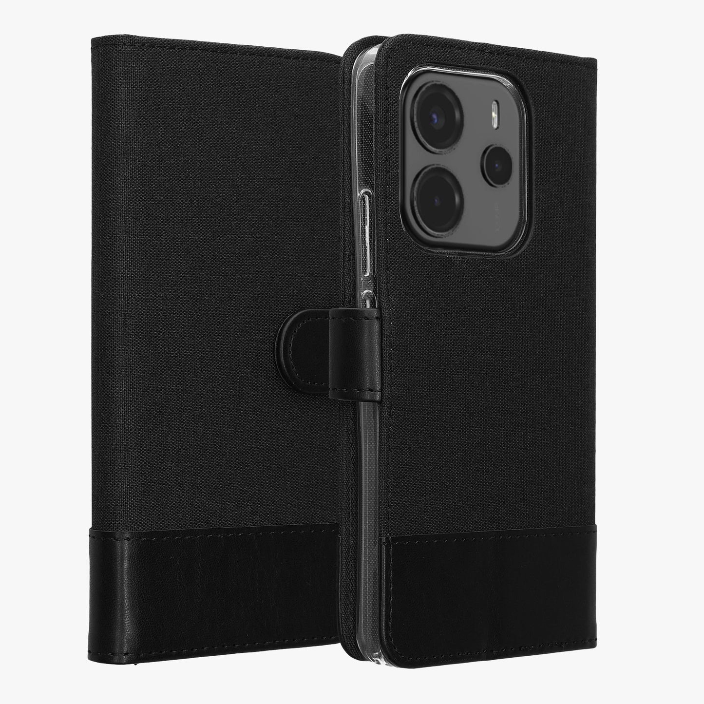 kwmobile Wallet Case kompatibel mit Xiaomi Redmi Note 14 4G (Nicht für 5G) - Hülle mit Ständer - Handyhülle Kartenfächer