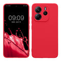 kwmobile Handyhülle kompatibel mit Xiaomi Redmi Note 14 4G (Nicht für 5G) Hülle - Handy Case aus weichem Silikon in Neon Pink Neon Pink  