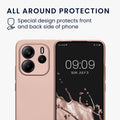 kwmobile Handyhülle für Xiaomi Redmi Note 14 4G (Nicht für 5G) Hülle - weiche Silikon Case metallisch schimmernd - Schutzhülle Cover