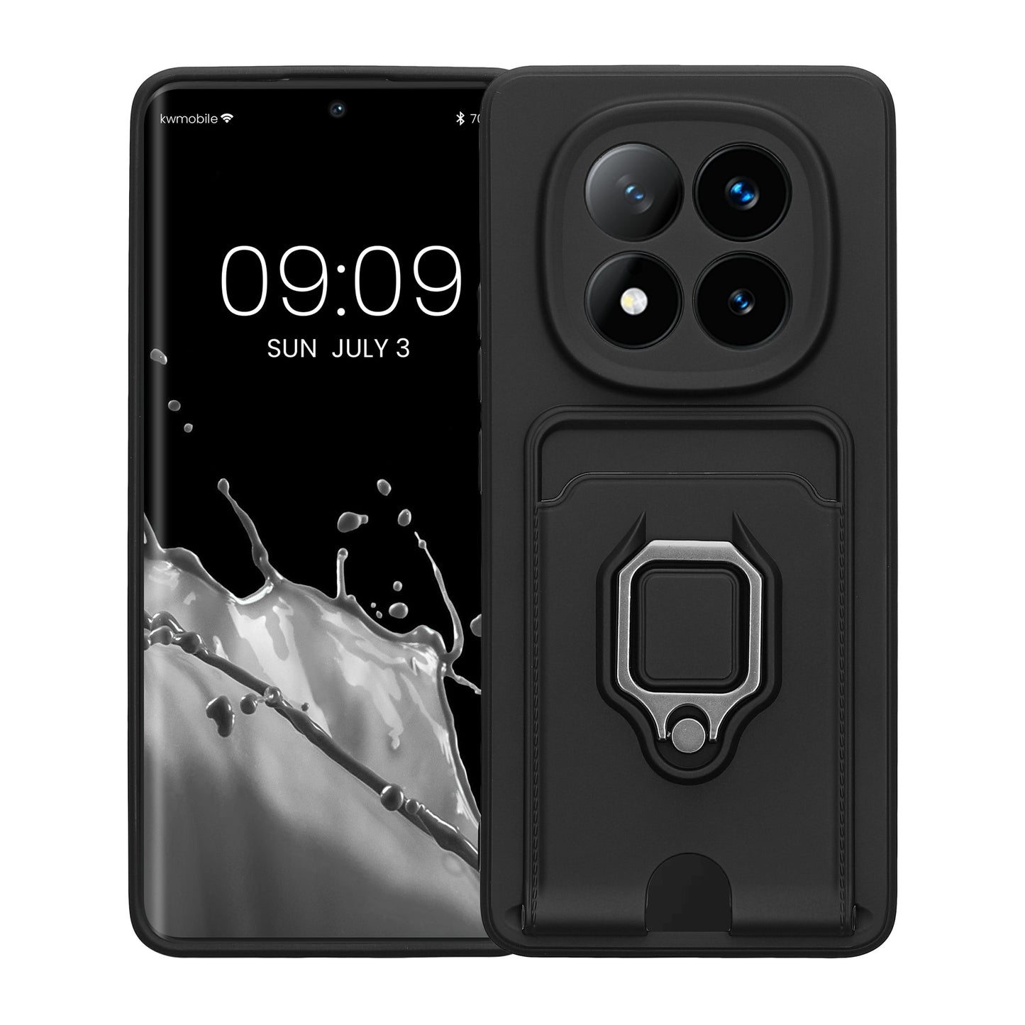 kwmobile Handyhülle kompatibel mit Xiaomi Redmi Note 14 Pro+ 5G / Redmi Note 14 Pro Plus 5G - Softcase mit Kameraschutz - Kartenfach