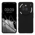 kwmobile Handyhülle kompatibel mit Nothing Phone 3a Pro Hülle - Handy Case aus weichem Silikon in Schwarz matt Schwarz matt  