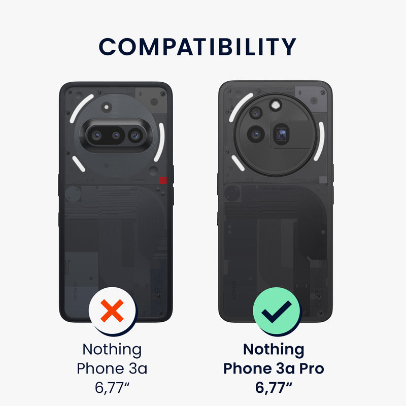 TPU Hülle mit Kameraschutz für Nothing Phone 3a Pro in Schwarz matt