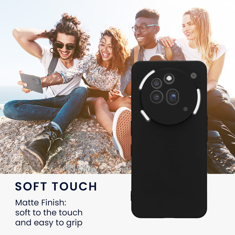 TPU Hülle mit Kameraschutz für Nothing Phone 3a Pro in Schwarz matt