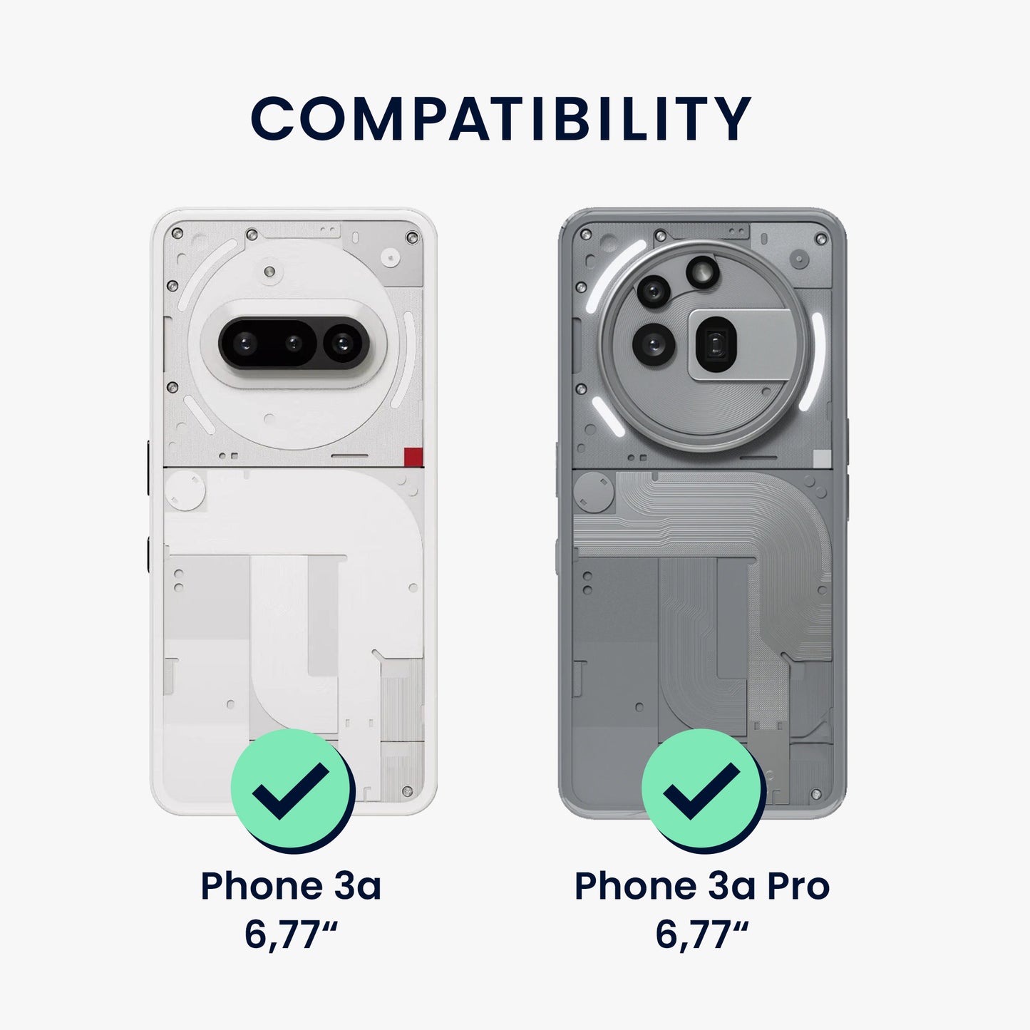 3x Folie kristallklar für Nothing Phone 3a / Phone 3a Pro