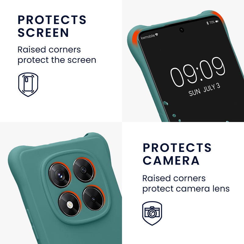 kwmobile Necklace Case kompatibel mit Xiaomi Redmi Note 14 Pro 4G Hülle - Cover mit Kordel zum Umhängen - Silikon Schutzhülle