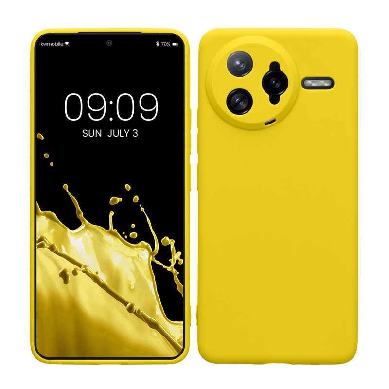 kwmobile Handyhülle kompatibel mit Xiaomi Poco F7 Ultra Hülle - Handy Case aus weichem Silikon in Strahlend Gelb Strahlend Gelb  