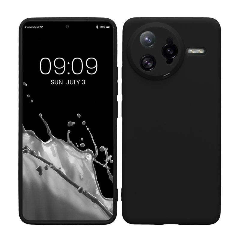 kwmobile Handyhülle kompatibel mit Xiaomi Poco F7 Ultra Hülle - Handy Case aus weichem Silikon in Schwarz matt Schwarz matt  