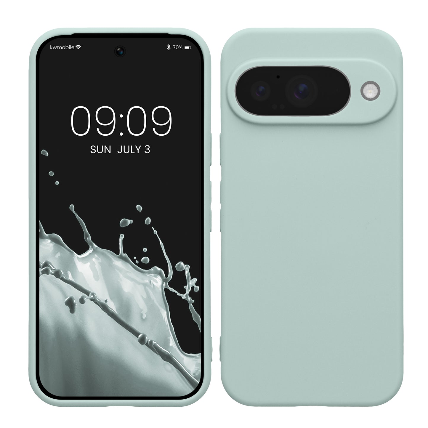 kwmobile Handyhülle kompatibel mit Google Pixel 10 Hülle - Handy Case aus weichem Silikon in Cool Mint Cool Mint  
