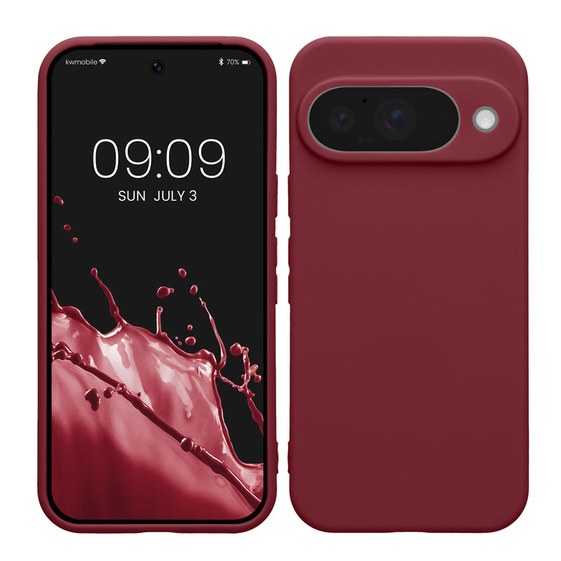 kwmobile Handyhülle kompatibel mit Google Pixel 10 Hülle - Handy Case aus weichem Silikon in Bordeaux Violett Bordeaux Violett  