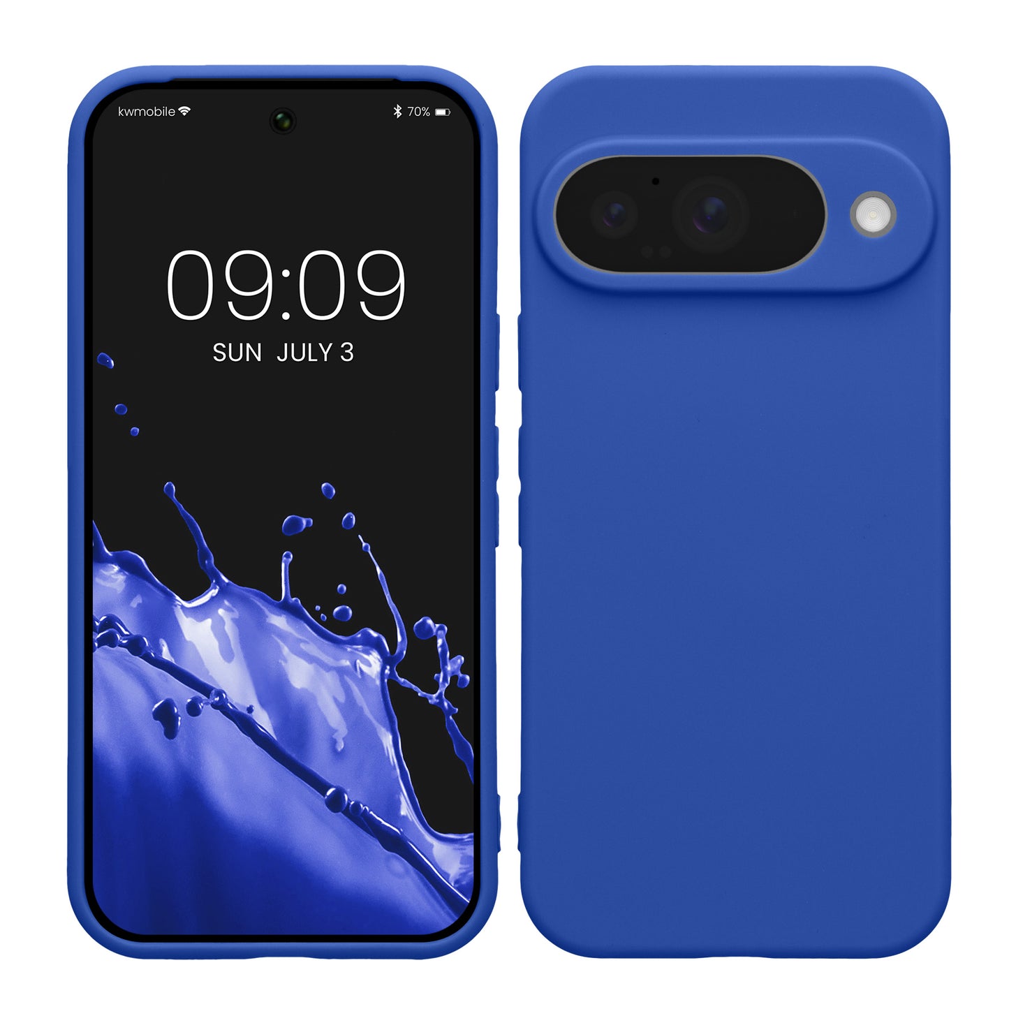 kwmobile Handyhülle kompatibel mit Google Pixel 10 Hülle - Handy Case aus weichem Silikon in Baltik Blau Baltik Blau  