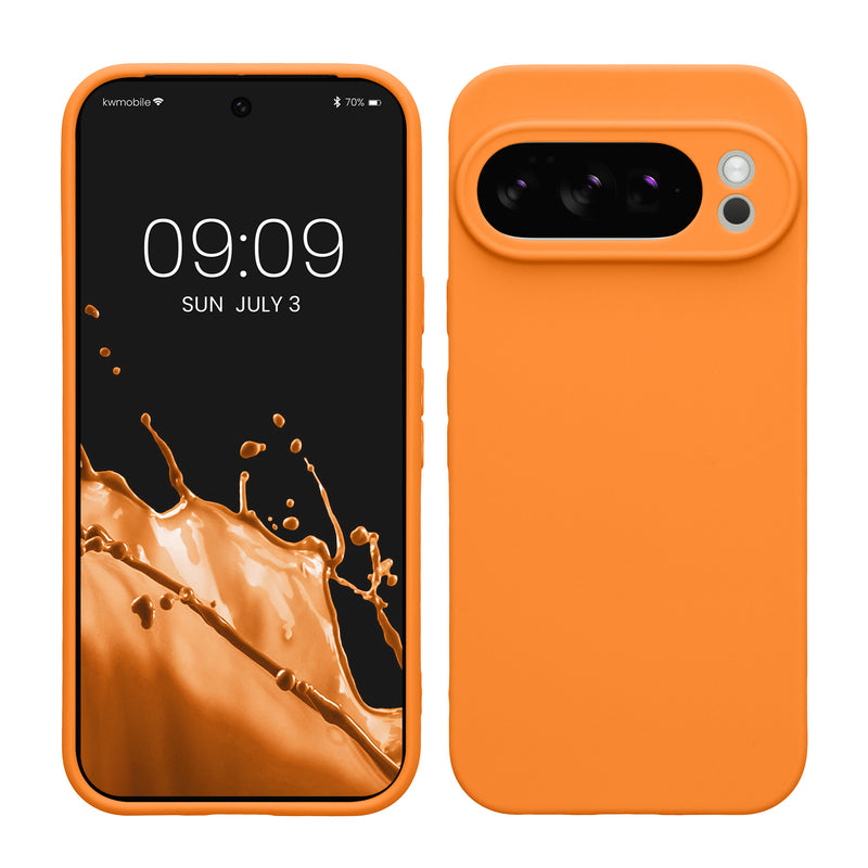 kwmobile Handyhülle kompatibel mit Google Pixel 10 Pro Hülle - Handy Case aus weichem Silikon in Fruity Orange Fruity Orange  