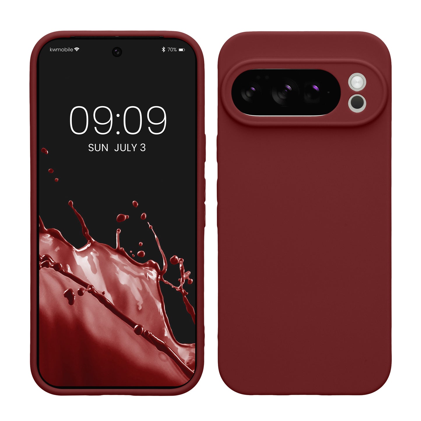 kwmobile Handyhülle kompatibel mit Google Pixel 10 Pro Hülle - Handy Case aus weichem Silikon in Bordeaux Violett Bordeaux Violett  