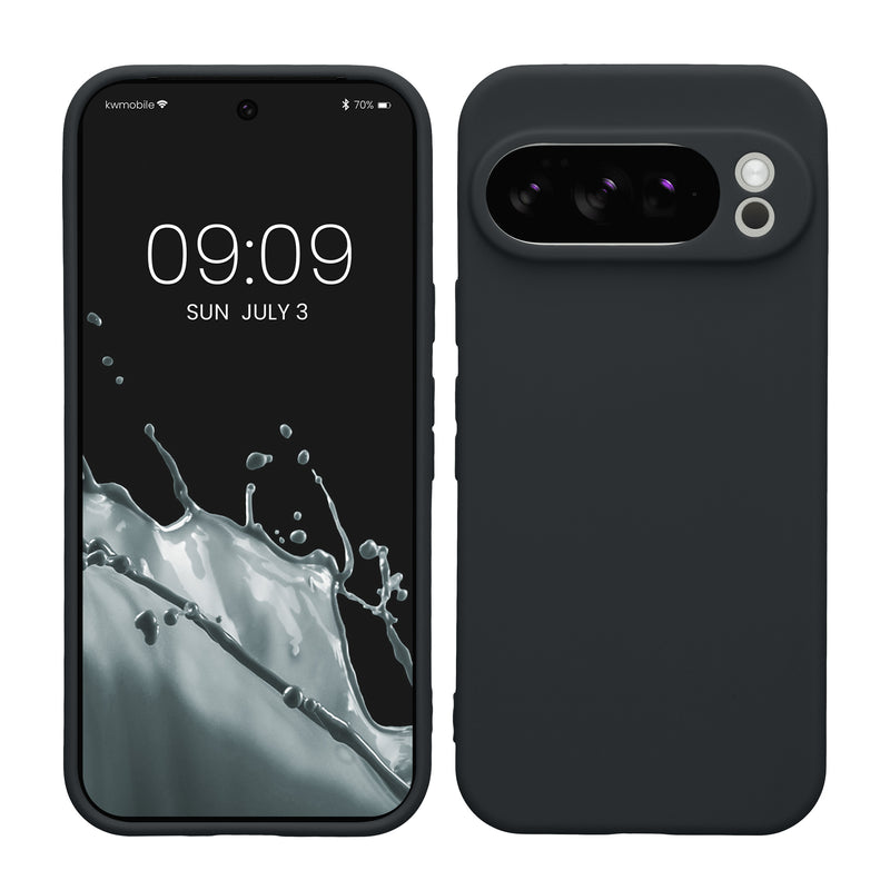 kwmobile Handyhülle kompatibel mit Google Pixel 10 Pro Hülle - Handy Case aus weichem Silikon in Heidelbeerblau Heidelbeerblau  