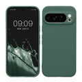 kwmobile Handyhülle kompatibel mit Google Pixel 10 Pro Hülle - Handy Case aus weichem Silikon in Tannengrün Tannengrün  