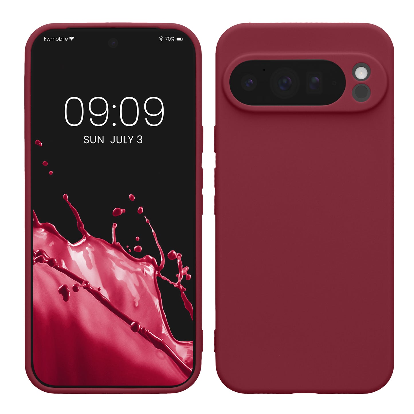kwmobile Handyhülle kompatibel mit Google Pixel 10 Pro XL Hülle - Handy Case aus weichem Silikon in Bordeaux Violett Bordeaux Violett  