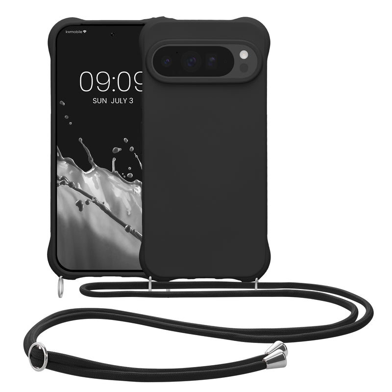 kwmobile Necklace Case kompatibel mit Google Pixel 10 Pro XL Hülle - Cover mit Kordel zum Umhängen - Silikon Schutzhülle