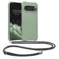 kwmobile Necklace Case kompatibel mit Google Pixel 10 Pro XL Hülle - Cover mit Kordel zum Umhängen - Silikon Schutzhülle Graugrün Graugrün  