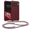 kwmobile Necklace Case kompatibel mit Google Pixel 10 Pro XL Hülle - Cover mit Kordel zum Umhängen - Silikon Schutzhülle Bordeaux Violett Bordeaux Violett  