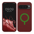 kwmobile Hülle kompatibel mit Google Pixel 10 Pro XL Hülle - magnetisches Silikon Case kompatibel mit MagSafe - Cover gummiert Bordeaux Violett Bordeaux Violett  