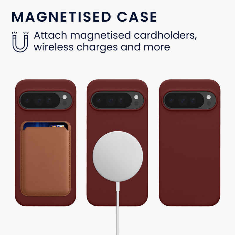 kwmobile Hülle kompatibel mit Google Pixel 10 Pro XL Hülle - magnetisches Silikon Case kompatibel mit MagSafe - Cover gummiert