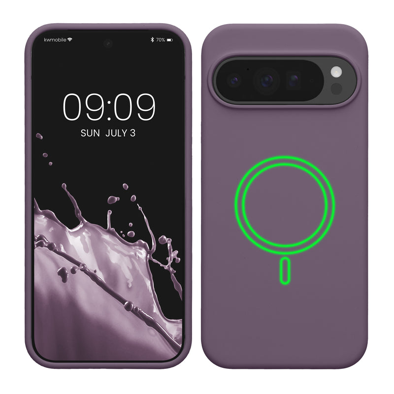 kwmobile Hülle kompatibel mit Google Pixel 10 Pro XL Hülle - magnetisches Silikon Case kompatibel mit MagSafe - Cover gummiert Helle Iris Helle Iris  