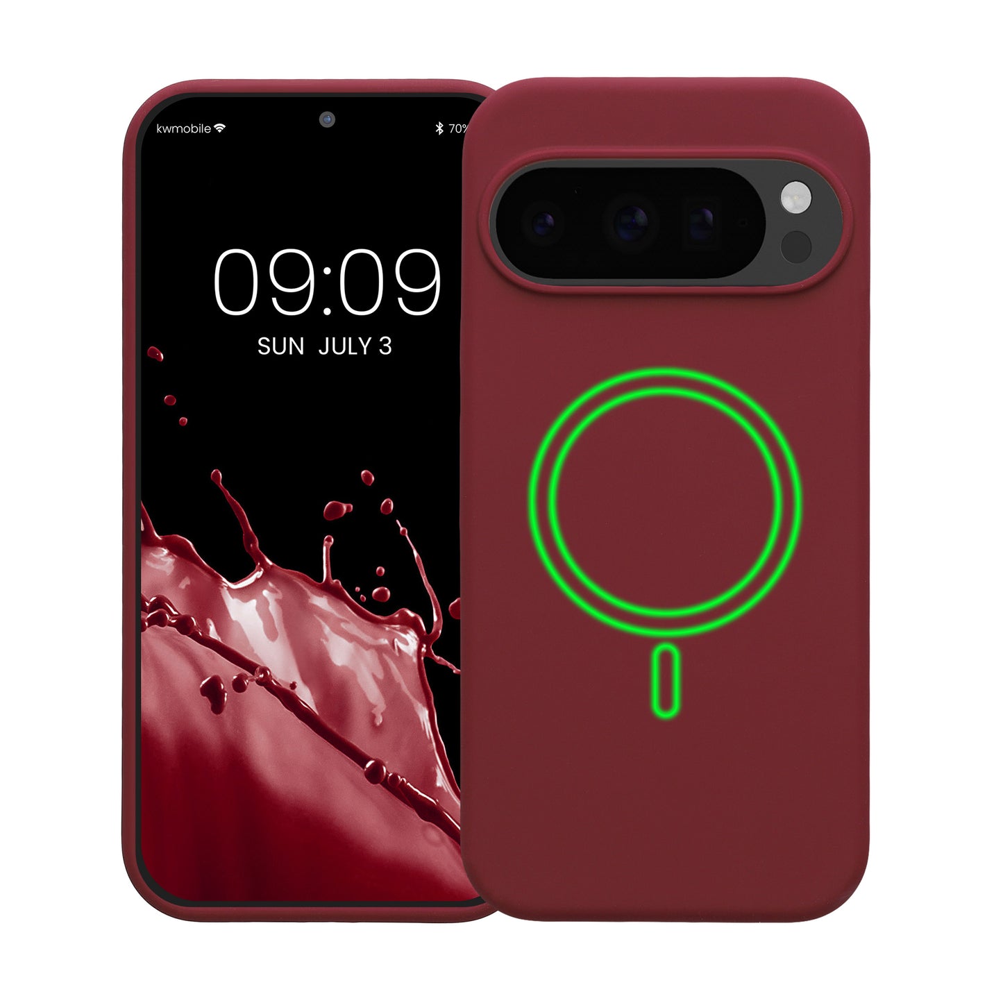kwmobile Hülle kompatibel mit Google Pixel 10 / Pixel 10 Pro Hülle - magnetisches Silikon Case kompatibel mit MagSafe - Cover gummiert