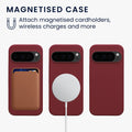 kwmobile Hülle kompatibel mit Google Pixel 10 / Pixel 10 Pro Hülle - magnetisches Silikon Case kompatibel mit MagSafe - Cover gummiert