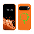 kwmobile Hülle kompatibel mit Google Pixel 10 / Pixel 10 Pro Hülle - magnetisches Silikon Case kompatibel mit MagSafe - Cover gummiert Fruity Orange Fruity Orange  