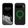 kwmobile Hülle kompatibel mit Google Pixel 10 / Pixel 10 Pro Hülle - magnetisches Silikon Case kompatibel mit MagSafe - Cover gummiert Schwarz Schwarz  
