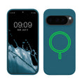 kwmobile Hülle kompatibel mit Google Pixel 10 / Pixel 10 Pro Hülle - magnetisches Silikon Case kompatibel mit MagSafe - Cover gummiert Petrol matt Petrol matt  