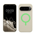 kwmobile Hülle kompatibel mit Google Pixel 10 / Pixel 10 Pro Hülle - magnetisches Silikon Case kompatibel mit MagSafe - Cover gummiert Creme matt Creme matt  