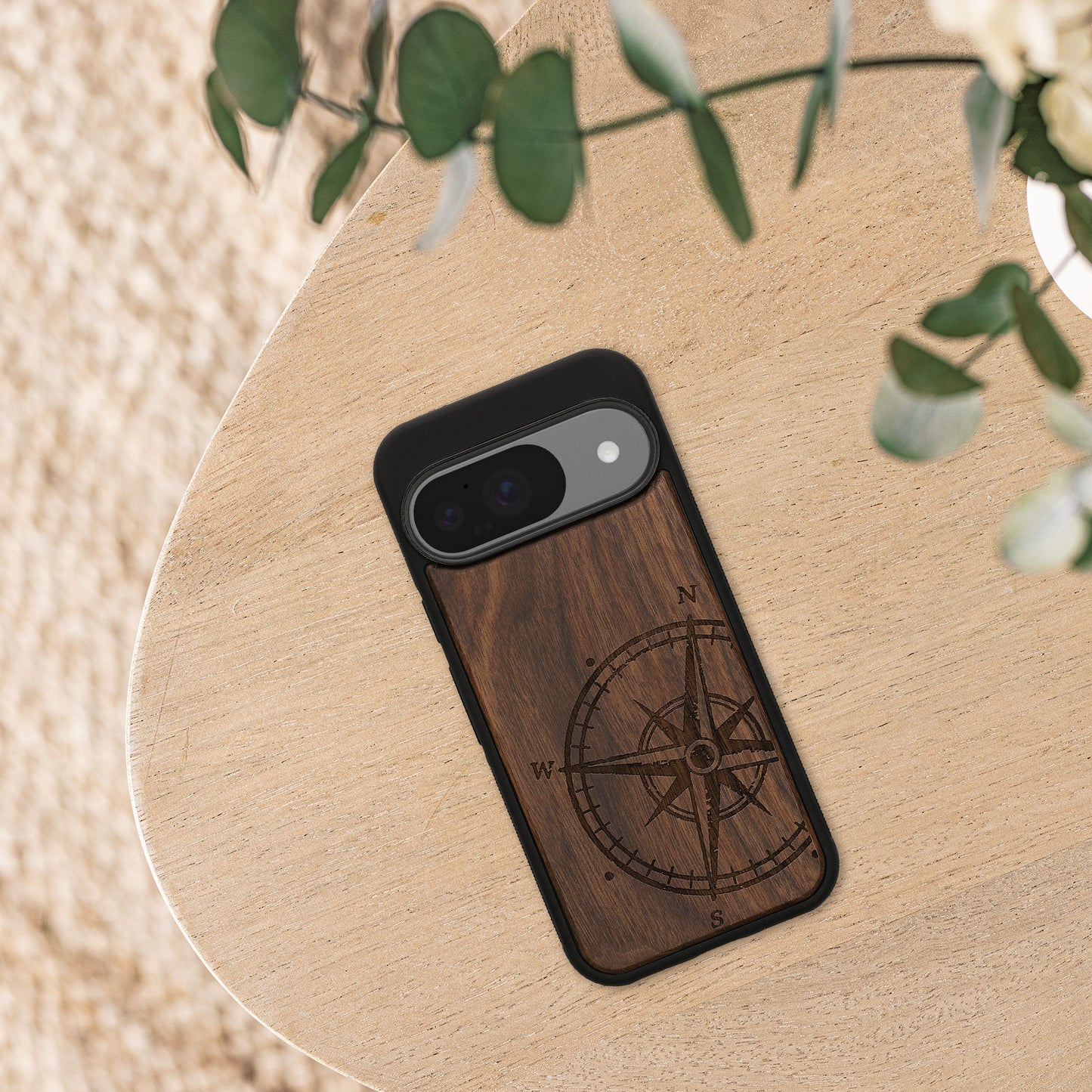 kwmobile Hülle kompatibel mit Google Pixel 10 / Pixel 10 Pro Hülle - Handy Cover - TPU Handyhülle Kompass Vintage