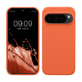 kwmobile Hülle kompatibel mit Google Pixel 10 / Pixel 10 Pro Hülle - Silikon Handy Case - Handyhülle weiche Oberfläche - kabelloses Laden - Summer Orange Summer Orange  