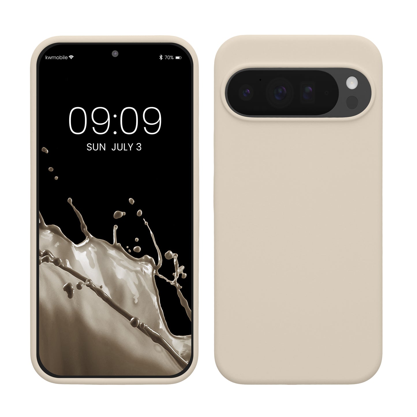 kwmobile Hülle kompatibel mit Google Pixel 10 Pro XL Hülle - Silikon Handy Case - Handyhülle weiche Oberfläche - kabelloses Laden - Creme matt Creme matt  