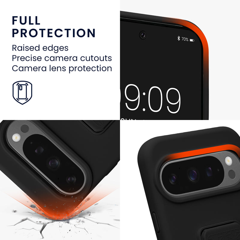 kwmobile Handyhülle für Google Pixel 10 / Pixel 10 Pro Hülle mit Fingerhalter und Stand Schutzhülle Cover