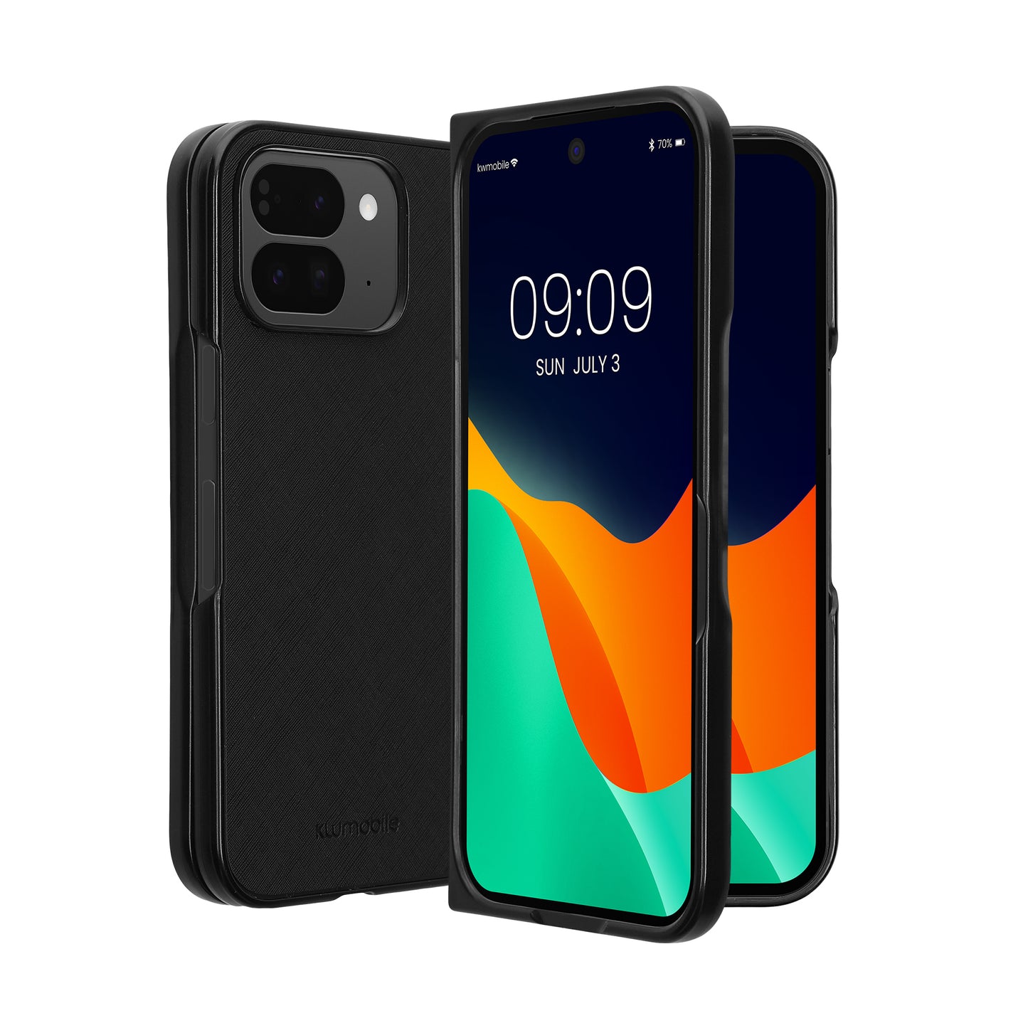 kwmobile Flip Hardcase kompatibel mit Google Pixel 10 Pro Fold - Hülle für Foldable Handy - Handyhülle in Schwarz Schwarz  