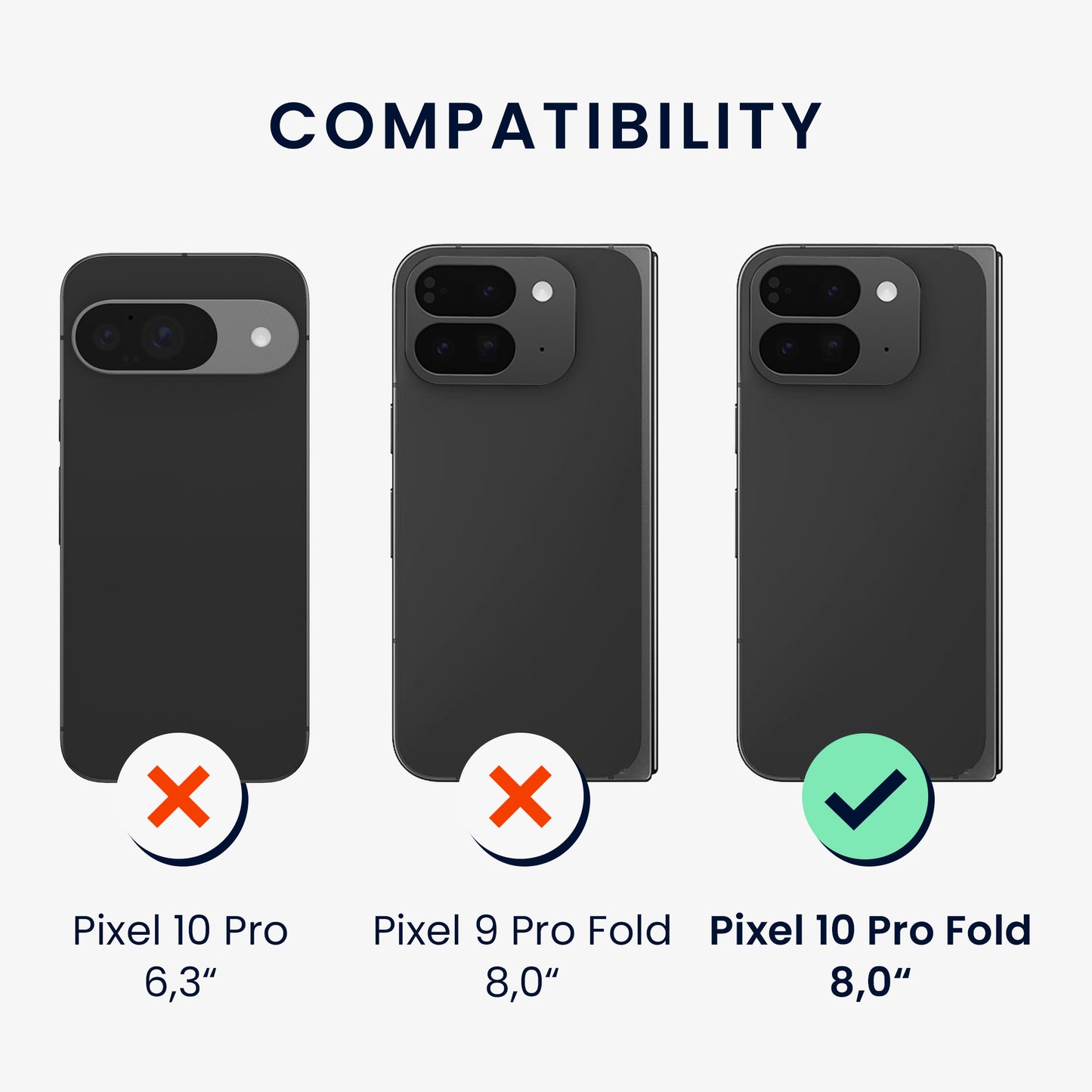 kwmobile Flip Hardcase kompatibel mit Google Pixel 10 Pro Fold - Hülle für Foldable Handy