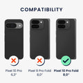 kwmobile Hülle kompatibel mit Google Pixel 10 Pro Fold Case Faltbare Handyhülle mit Rahmen Robustes Cover