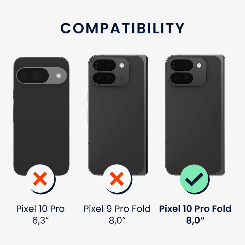 kwmobile Hülle kompatibel mit Google Pixel 10 Pro Fold Case Faltbare Handyhülle mit Rahmen Robustes Cover